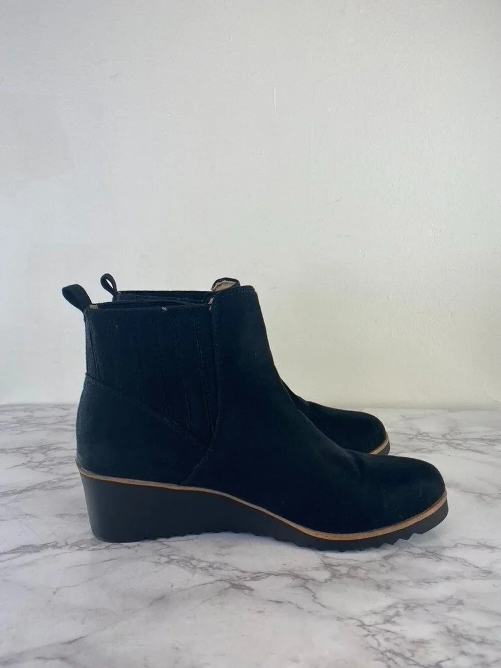 Life Stride Zenith Chelsea Wedge Pull On Boot Black Size 11